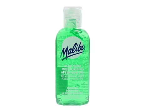 Malibu aloe vera resfriamento e gel calmante após banhos de sol 100ml