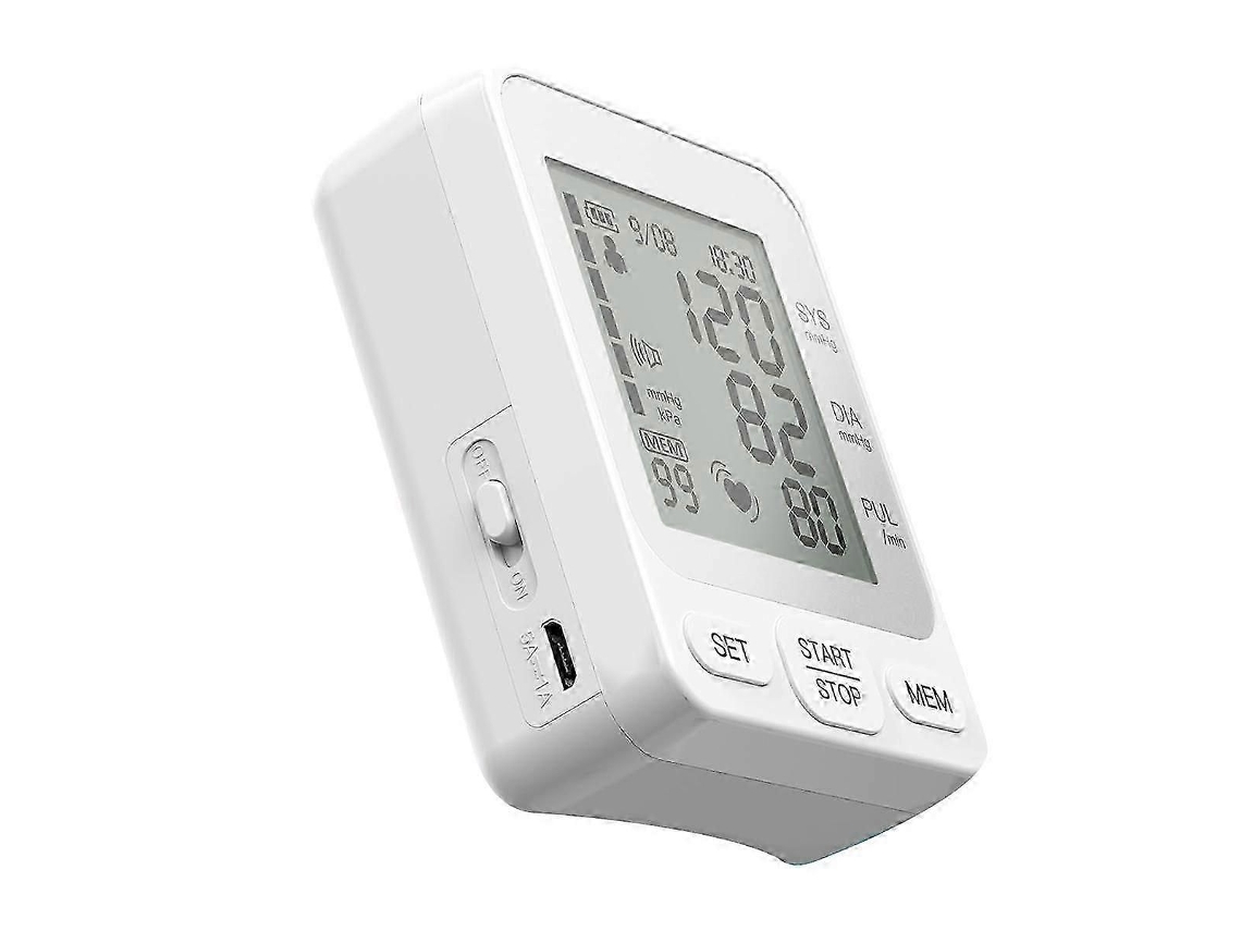 Monitores De Pressão Arterial De Pulso Grande Display Lcd, Máquina Automática De Manguito De Bp De Pressão Arterial De Braço Superior Para Uso Do