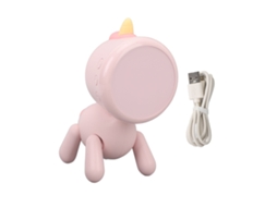 Despertador digital infantil Baok-reloj recarregável com luz noturna, bichinho fofo para meninos e meninas, cor rosa.