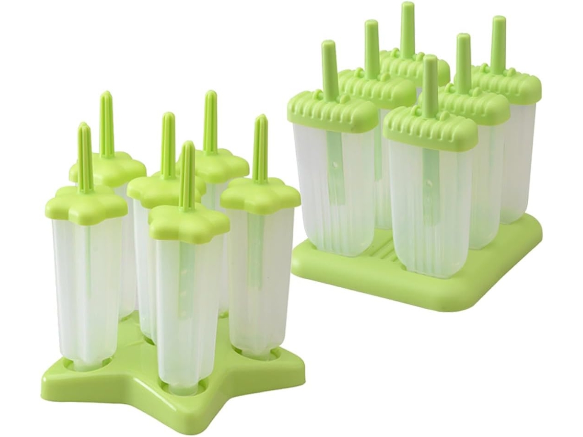 Forma De Picolé Em Plástico Pp Com Base Estável E Alça, 2 Peças Em Formato Pentagonal Para Lanches Caseiros E Projetos