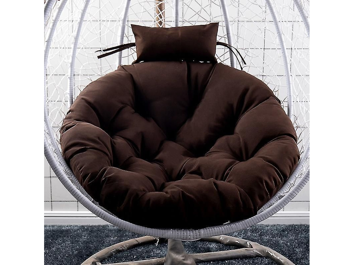 Cojin Para Cadeira De Balanço Com Travesseiro - Material Poliéster E Espuma, Desenho Com Zíper, Diametro 105cm/120cm Deep Coffee