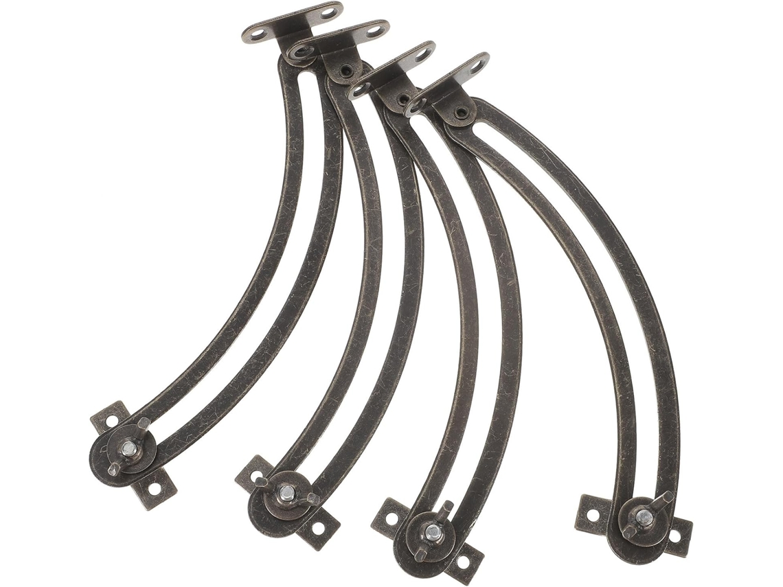 Lurrose Conjunto De 4 Dobradiças Abertura Retrátil Ajustáveis Com Amortecedor Fechamento Suave Para Tampas Armários E