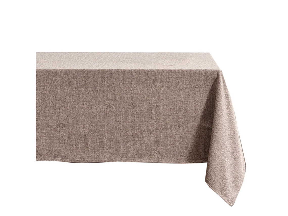 Toalha de Mesa de Chá Espessa À Prova D'Água e À Prova de Óleo Sem Lavagem para Hotel Ocidental Restaurante Marrom