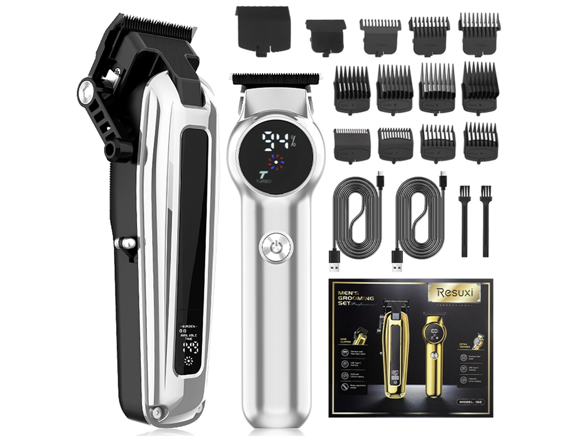 2026 aparatos de Corte de Pelo Eléctricos para Hombre, Kit Profesional Con Pantalla Lcd, 5 Velocidades, Cuchilla Ajustable, Usb, para Salón Y Hogar
