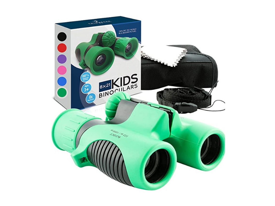 Binóculos Portáteis 8x21 de Alta Definição para Criançasverde + Preto CHENNNLS