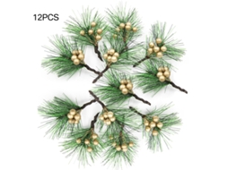 Conjunto de 12 Implements para Decoração de Coroas de Natal LAXISCREED