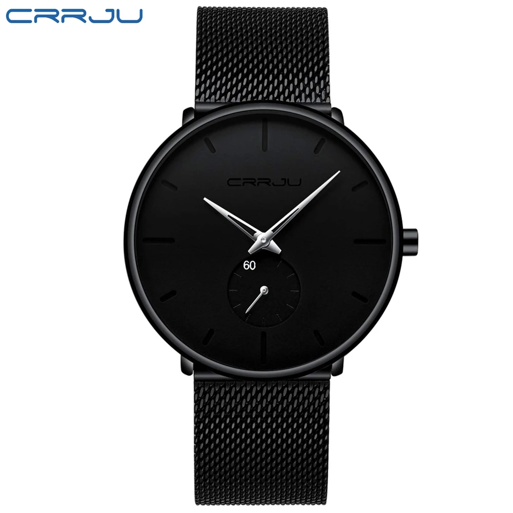 Relógio Masculino Elegante MDUG, À Prova D'água, Ultrafino, com Pulseira de Malha e Design Minimalista