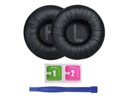 Almofadas Zruxe Para Auscultadores Jbl Tune 600btnc (2 Unidades, Espuma De Memória, Pele, Preto)