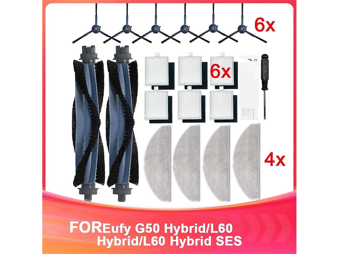 Acessórios Para Aspirador De Pó Robô G50 Hybrid/l60 Hybrid/l60 Hybrid Escovas Principais, Escovas Laterais, Filtro, Pano De Esfregãod Brilvibera