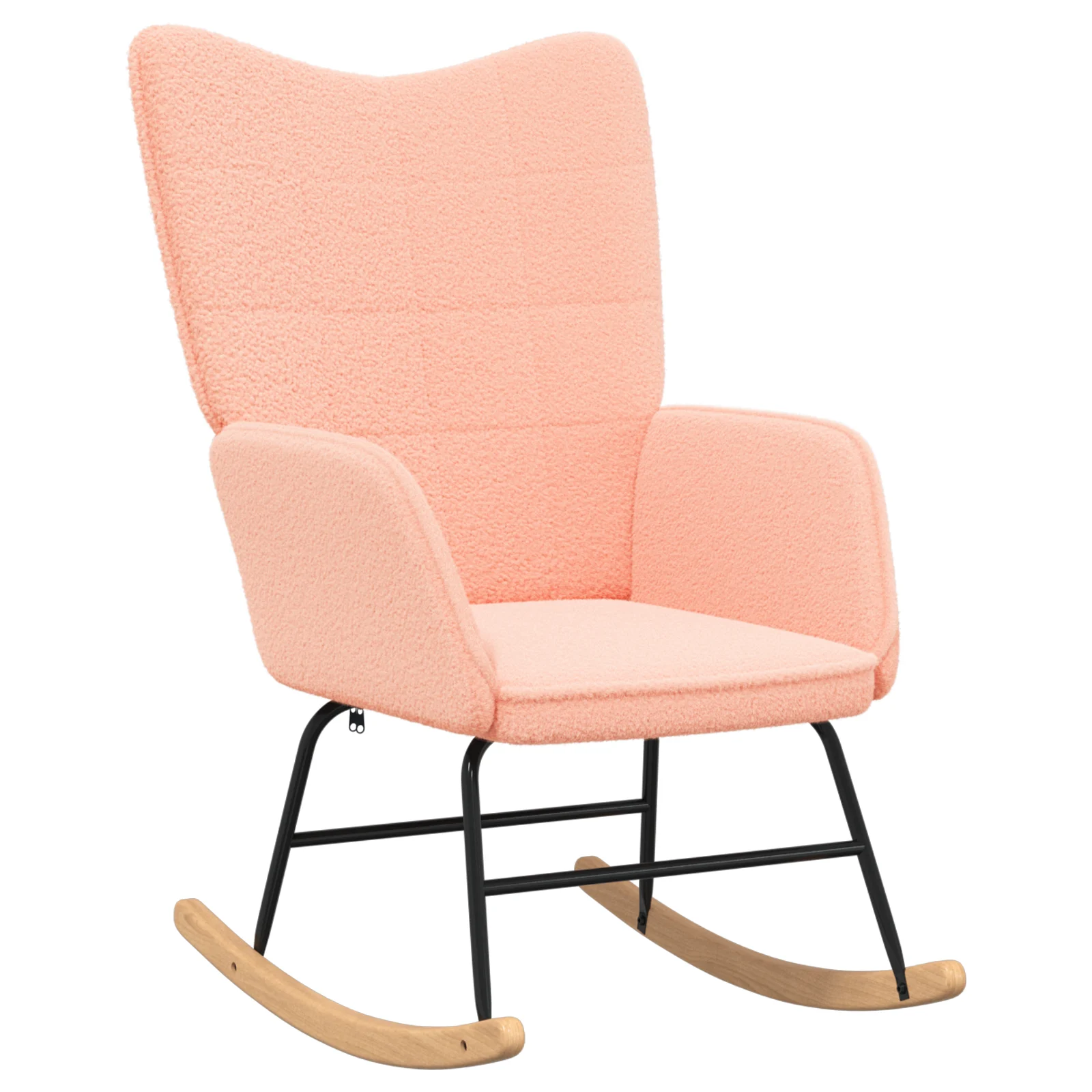 Conjunto 1 Cadeira De Baloiço Vidaxl Rosa Poliéster