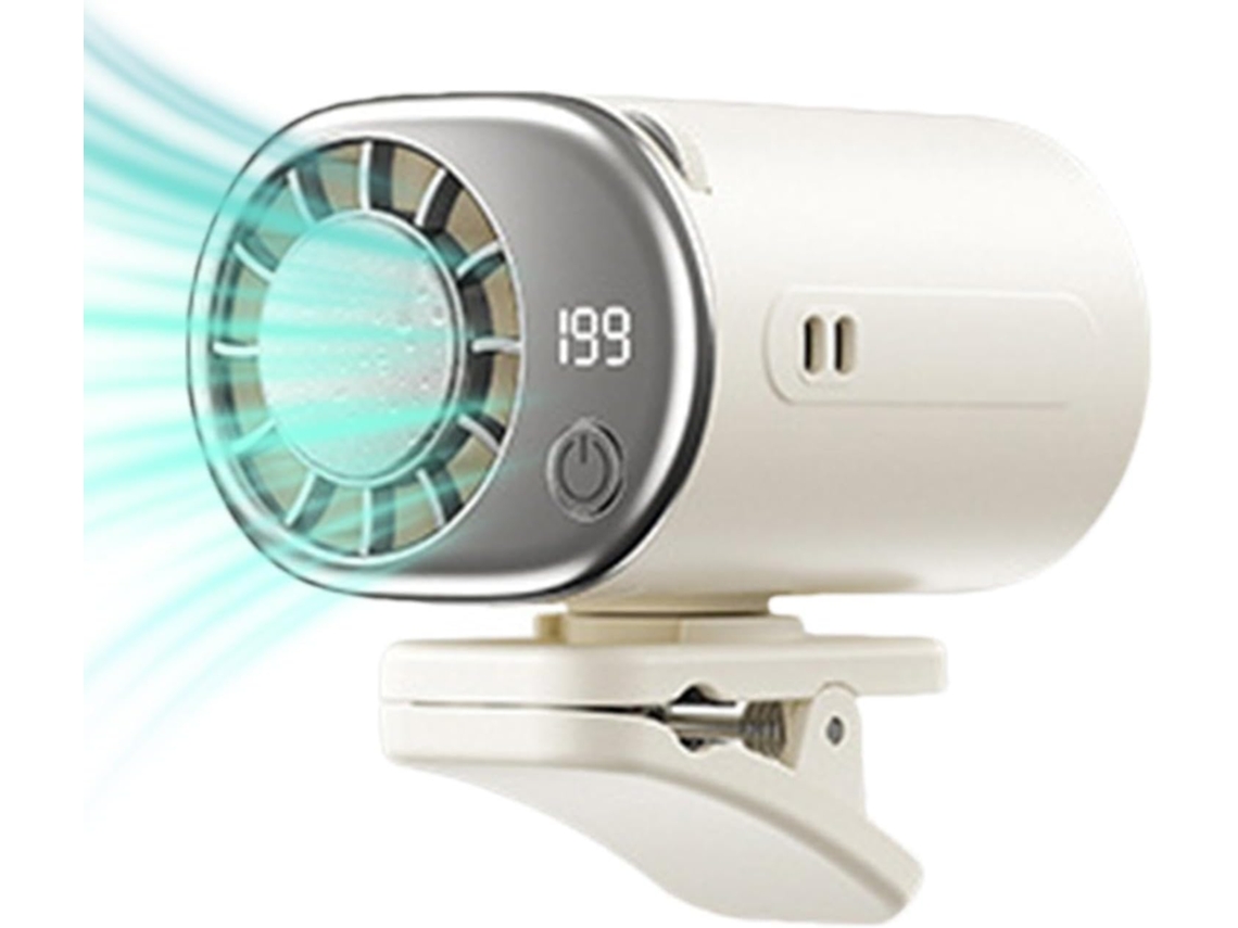 Ventilador Portátil Com Rotação De 360 Graus E Clipe Fixação