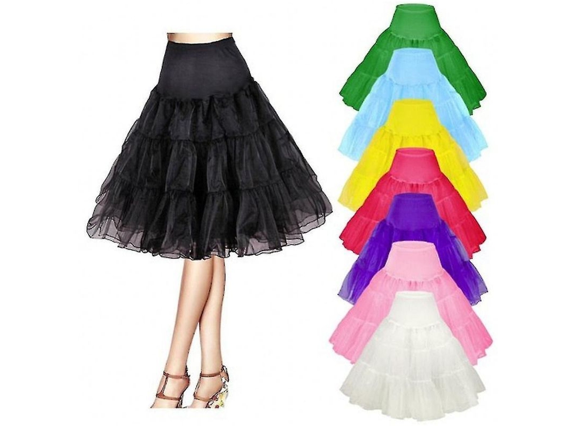 Anágua Vintage 50's Swing 26'' 2026 para Rockabilly com Volume Ideal, Saia de Malhas Confortável e Vibrante