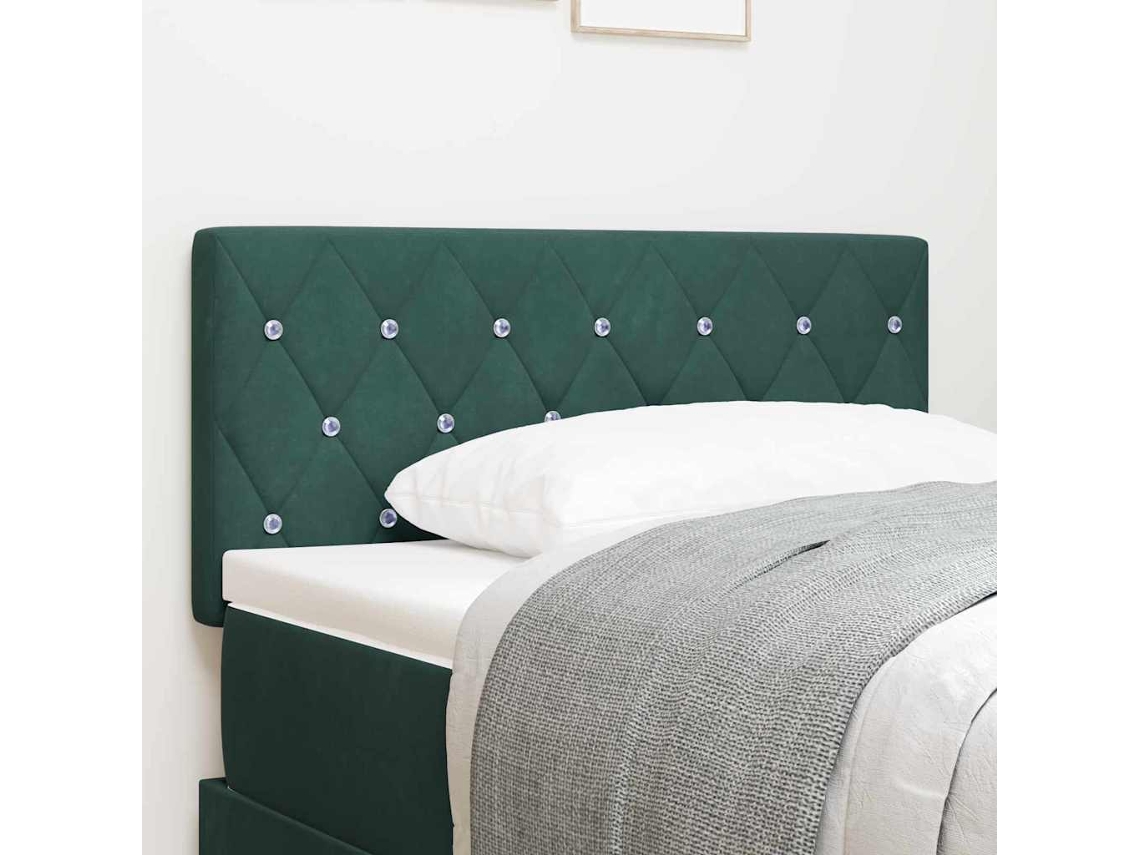 Vidaxl Cabeceira Verde Escuro 90 Cm Veludo