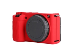 Lurelia Capa Silicone Para Sony Zv-e10, Encaixe Preciso, Cor Vermelha