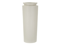 Vaso decorativo Mf808, poliresina, bege, 32 x 32 x 80 cm, Epikasa