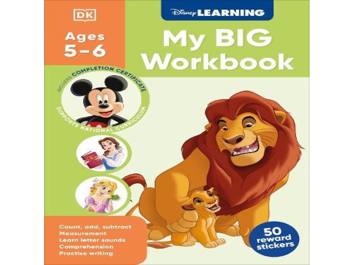 Livro Disney Learning Big Workbook Ages 5-6 de TBS-Penguin Random House Wholesale (Inglês)
