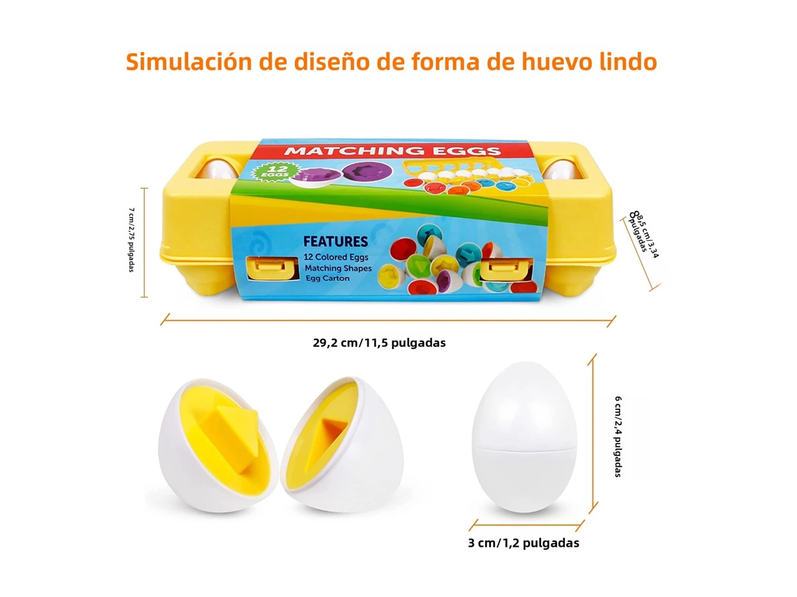 (12 ovos de formatos diferentes) Brinquedo de ovos para combinar formas, ovos de dinossauro para combinar núcleos e números