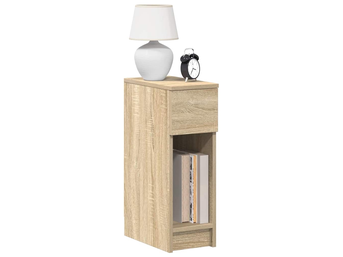 Vidaxl Mesa De Cabeceira Com Gaveta 20x36x60 Cm Carvalho Sonoma