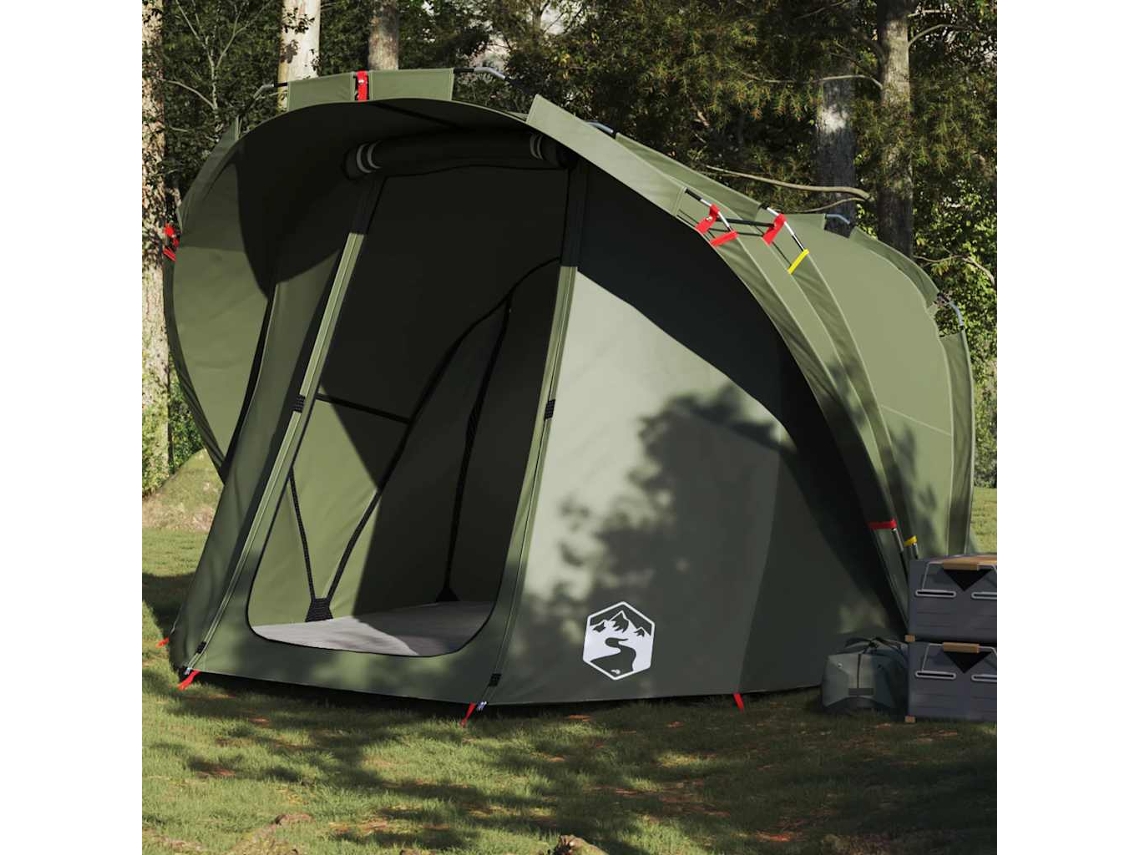 Vidaxl Tenda De Pesca Para 4 Pessoas Impermeável Verde Azeitona