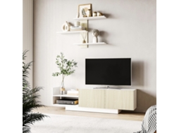 Suportes Mesa E De Estar Prateleira Parede 95 Natural Tv Da Sala 5x40 Cm 5x16x60 150x31