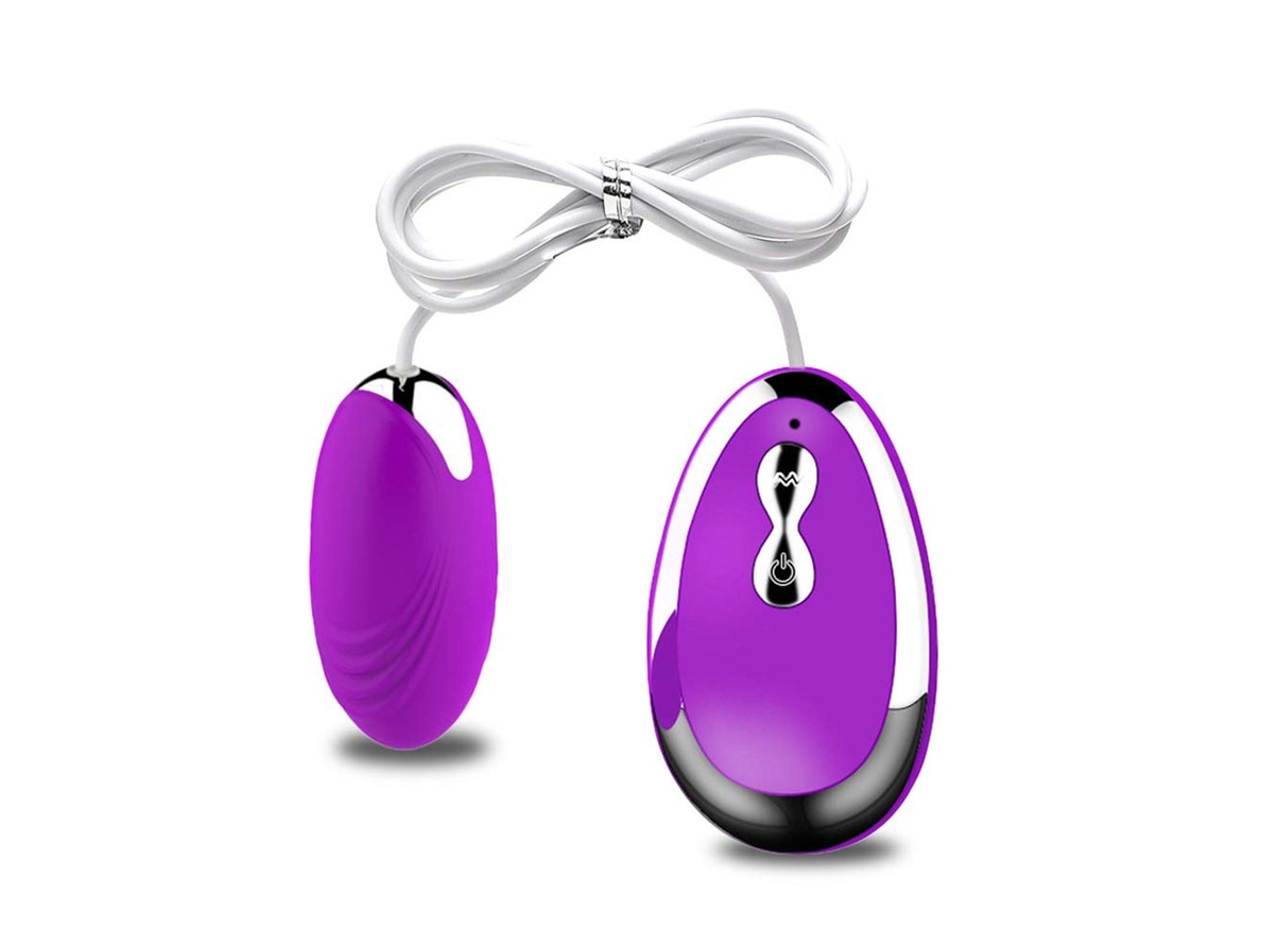 Vibrador Prova Dgua De Silicone De Controle Remoto Com Fio De 20 Frequncias Para Mulheres (roxo)