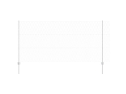 Conjunto 1 Painel De Cerca Vidaxl Prateado Aço (10 X 1,2 M)