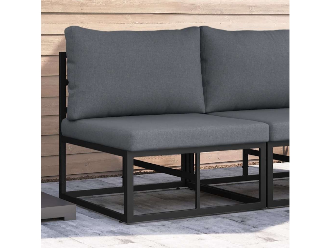 Vidaxl Móveis Para Exterior Metal Preto E Anthracite 70 X 71,5 X 71 Cm