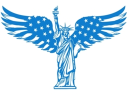 Adesivo de parede patriótico com a bandeira da Estátua da Liberdade, monumento da UE, 72x108,9cm. Não vai cair. Tamanho extra grande, azul.