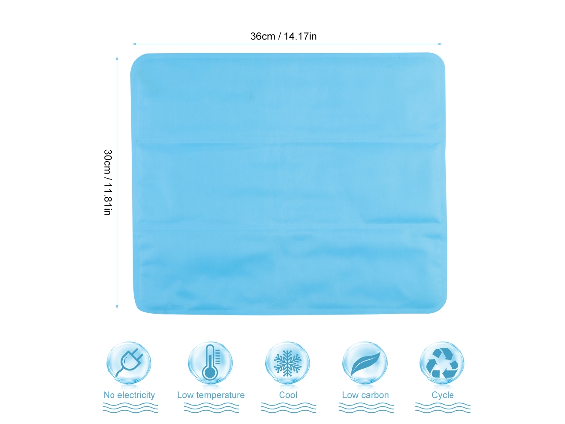 Pet Ice Mat (waterproof, Multifunctional Solid Blue 30*36 For Sensitive Channels) Eoocoo