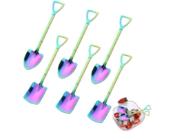 Conjunto de 6 Colheres de Café em Aço Inoxidável Multicoloridas RNEMITERY