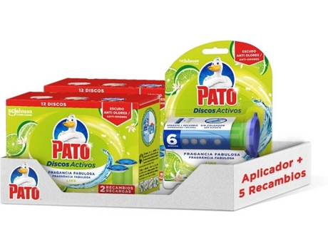 Pack Aplicador Discos + Recargas PATO DISCOS ACTIVOS Lime (5 Unidades)