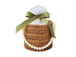 Laxiscreed Cesto Decorativo Em Estilo Rattan Para Presentes E Decoração De Interiores
