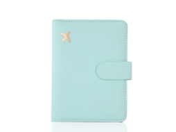 Capa De Passaporte Carteira, Premium De Mulher Ehstmind Capa Viagem Dágua Bloqueio Rfid Porta Canetas Pele Multicor