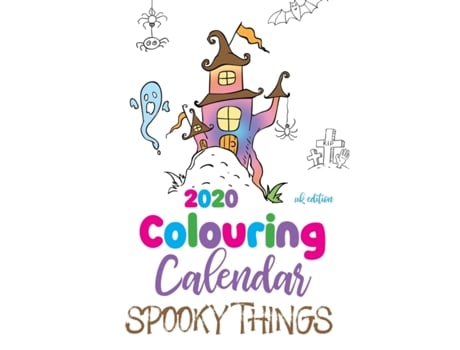 Livro 2020 Colouring Calendar Spooky Things de Gumdrop Press (Inglês)