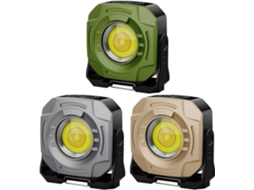 Luz De Trabalho Magnética, Lâmpada Recarregável Para Canteiro De Obras, Led Giratório 360°, Brilho Com Ajuste Contínuo.