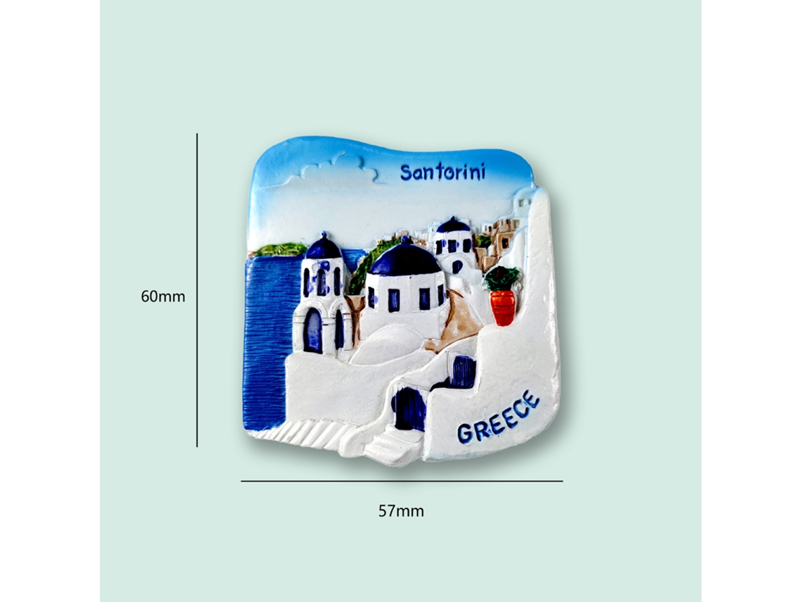 (santorini, Grécia) Ímãs De Geladeira, Lembrancinhas Artesanais De Viagem Pela Cidade