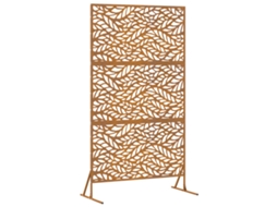 Conjunto 1 Protetor De Privacidade Vidaxl Enferrujado Aço (100 X 50 X 180 Cm)