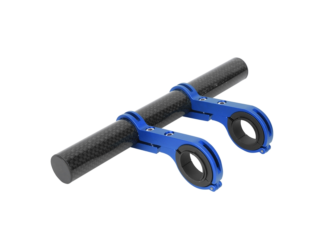 Suporte de Extensão Business para Guidão de Bicicleta com Duas Prendedoras para Luz e Tabela de Código Azul