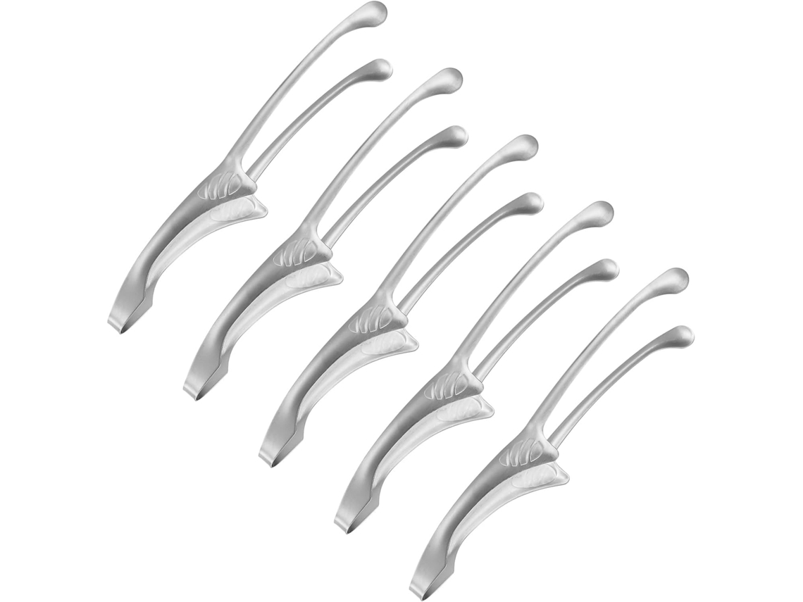 M Meterxity Conjunto De 5 Pinças Para Churrasco Coreanas E Japonesas 25cm Em Aço Inoxidável 304com Suporte Base