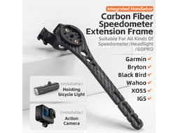 2026 soporte Extensor de Fibra de Carbono para Portátil Bicicleta Manillar Carretera Con Adaptador para Luz Y Cámara