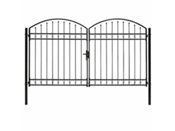 Maison Exclusive - Portão De Cerca Assen Porta Dupla Com Topo Arqueado Em Aço 300x200 Cm