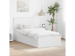 Vidaxl Estrutura Da Cama Branco 90 X 190 Cm Derivados De Madeira