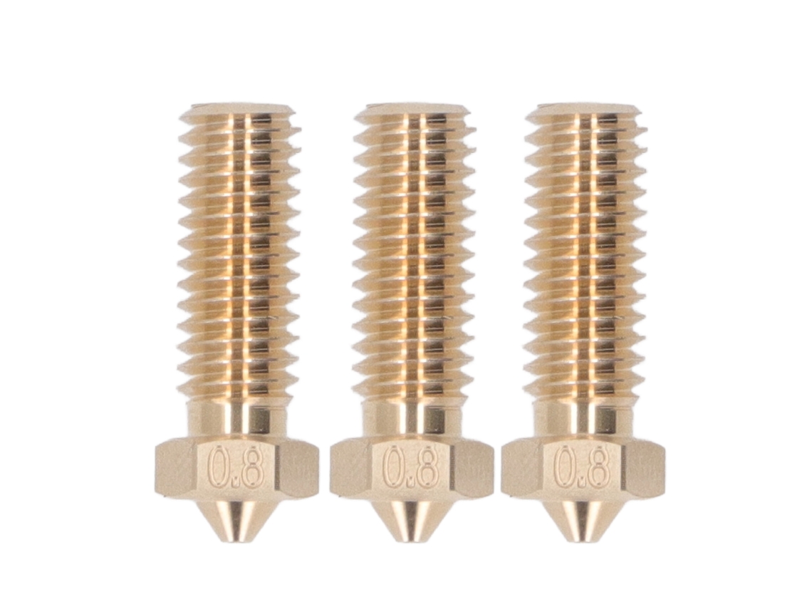 Bico De Latão Para Impressora 3d 3 Buracos Alto Fluxo 0.8mm Filamento 1.75mm 3pcs