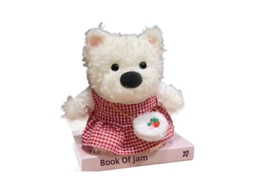 Boneco de Pelúcia Westie com Suéter de Urso Azul Brinquedo Macio de Cachorro para Crianças CHABERLU