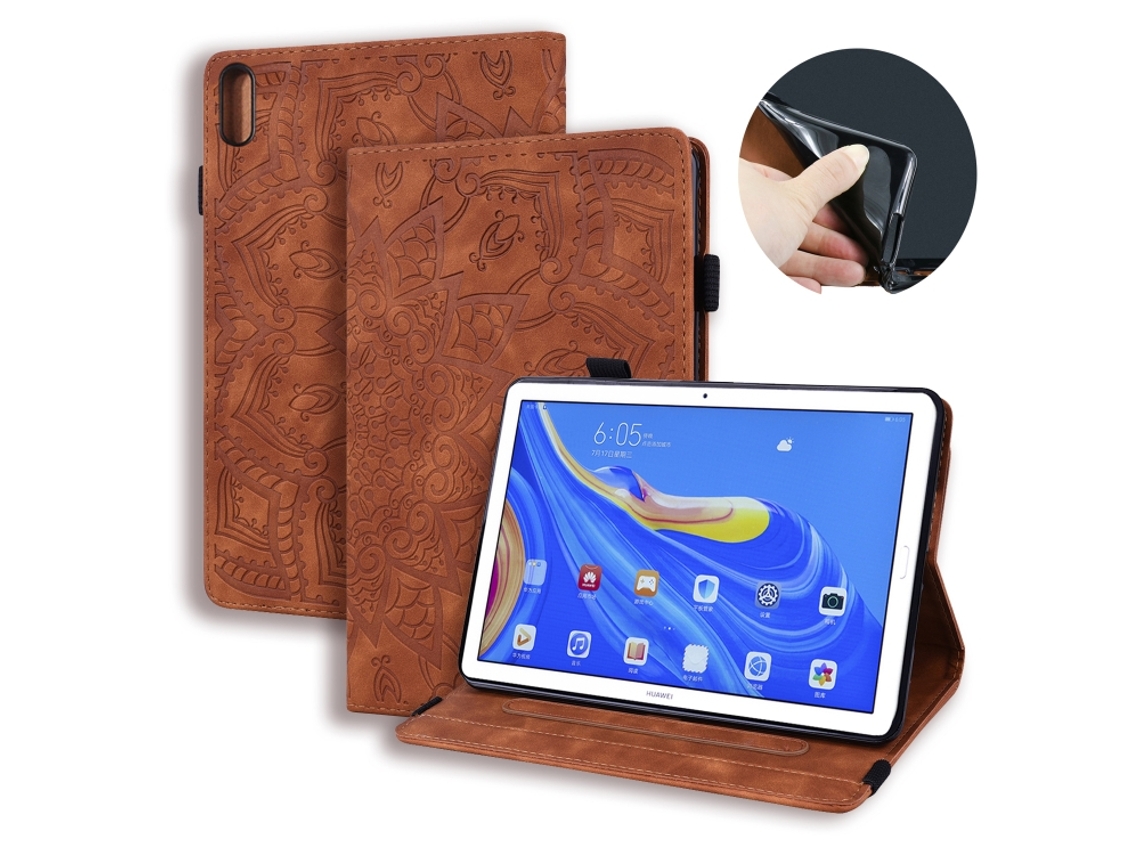 Capa‑flip Horizontal Relevo Textura Panturrilha Halinuia, Suporte, Ranhuras Cartão E Moldura Fotográfica Para Huawei Matepad 10.8
