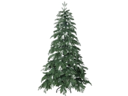 Árvore De Natal Artificial 180 Cm Ramos Realistas Com Efeito Neve De Com Suporte Em Aço Base Dobrável Verde
