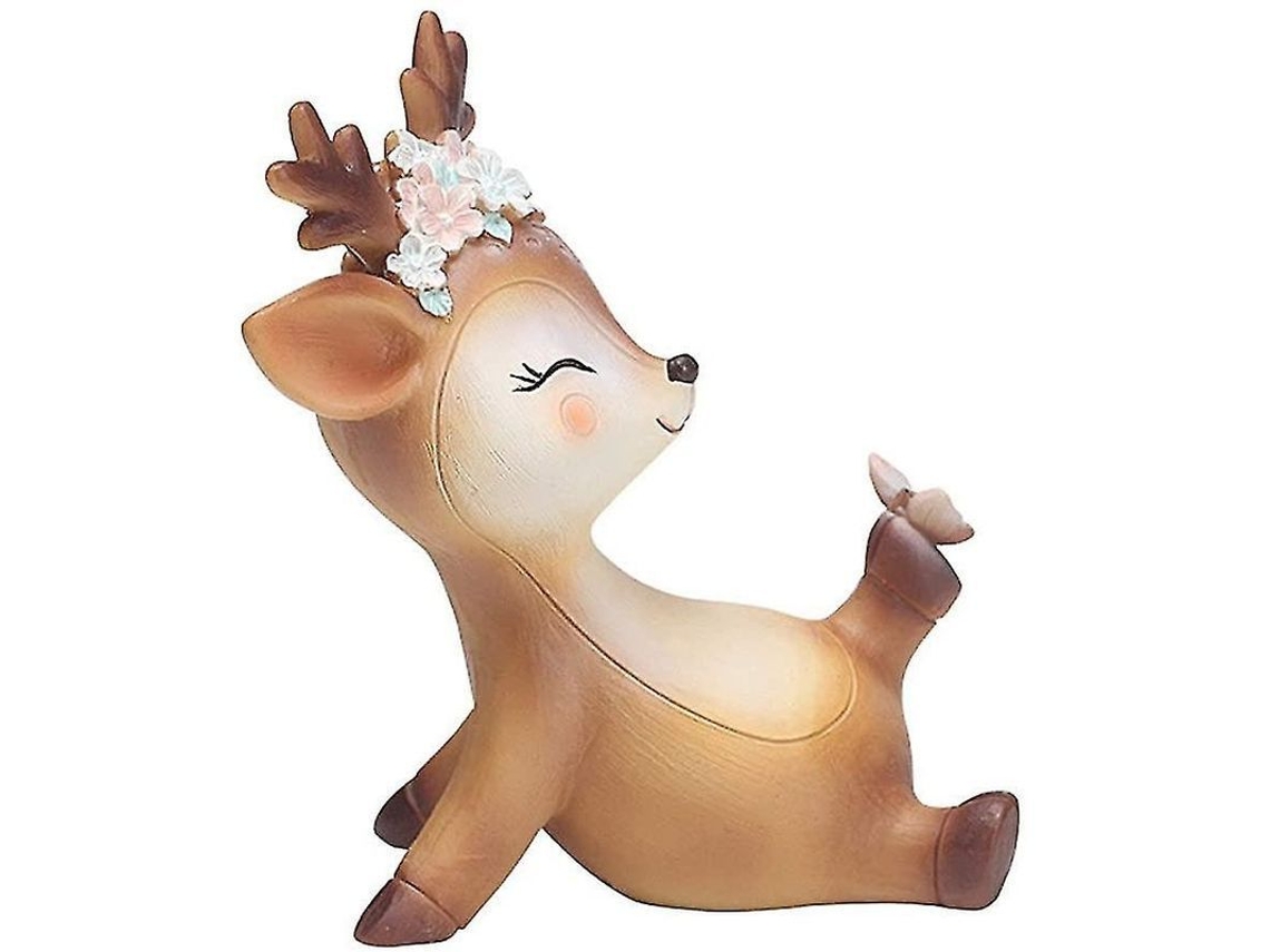 Figura De Reno Elfo Ciervo Resina Navideña Decorativa Regalo Festivo
