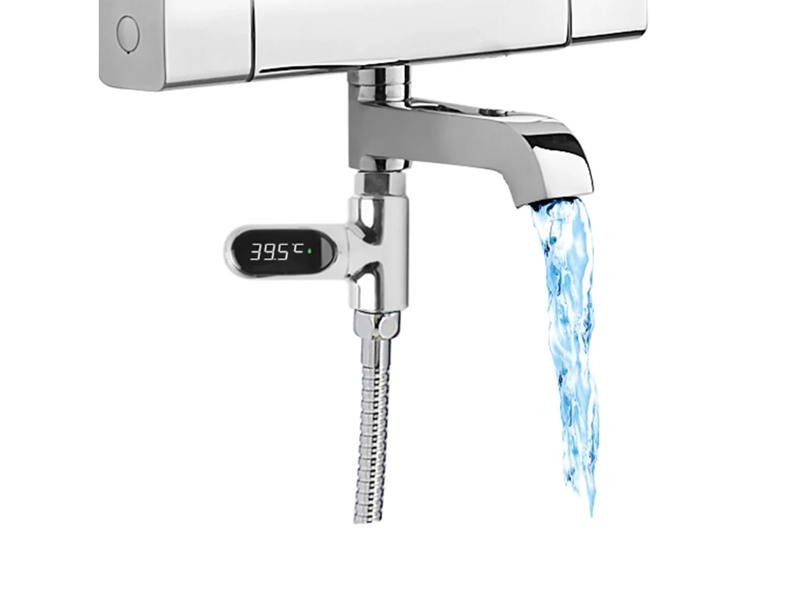 Termômetro digital de água para chuveiro com display led medidor de temperatura 5 85°c acessório de banheiro para bebê