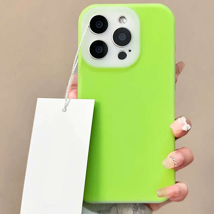Capa De Celular Em Silicone Líquido Na Cor Gelatina (verde Para Iphone 12 Pro)