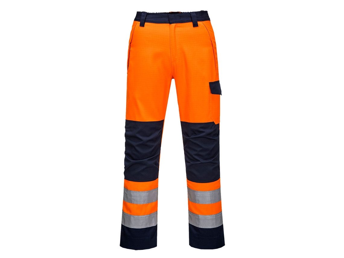 Calças Modaflame Ris Laranja/marinho Proteção Avançada / Laranja Marinho / L Portwest